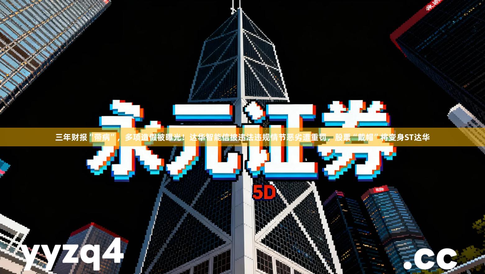 三年财报“带病”,多项造假被曝光!达华智能信披违法违规情节恶劣遭重罚,股票“戴帽”将变身ST达华